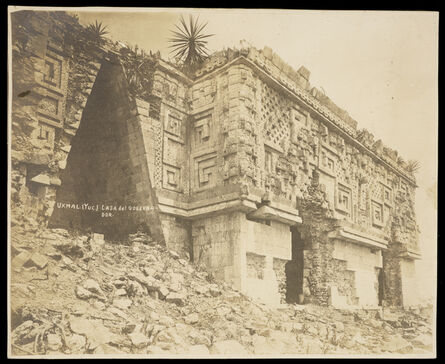 Claude Joseph Désiré Charnay, ‘[Governor's Palace (Uxmal, Mexico): arch and facade]’, 1882