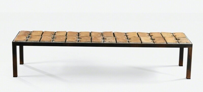 Georges Jouve, ‘Coffee table model "serrure"’, ca. 1955, Design/Decorative Art, Metal / Terracotta / Cement, Galerie Laurent Dubois 