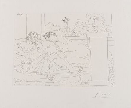 Pablo Picasso, ‘Le Repos de Sculpteur IV (from the Vollard Suite) (Bloch 174)’, 1933