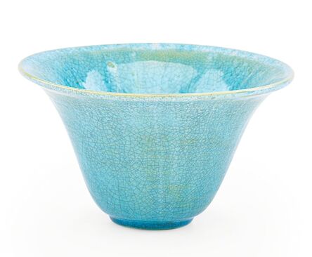 Glen Lukens, ‘Flaring vase, turquoise crackle glaze, Los Angeles, CA’