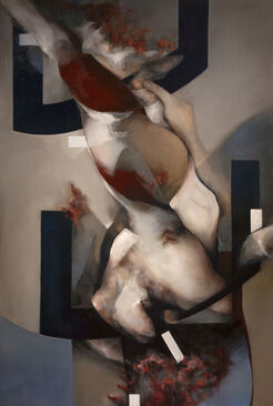 David Mellen, ‘Large Abstract Oil Painting: 'Descent'’, 2020