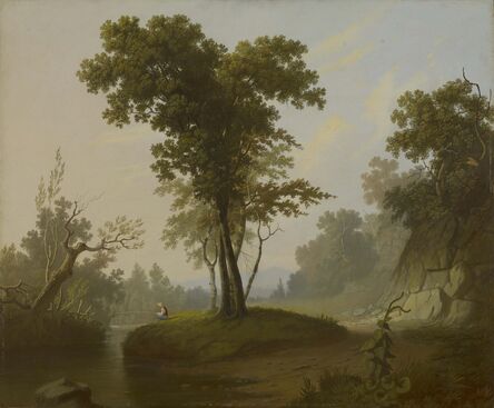 George Caleb Bingham, ‘Landscape with Fisherman’, ca. 1845-1850