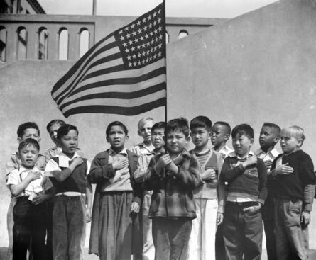Dorothea Lange, ‘Pledge of Allegiance, San Francisco’, 1942
