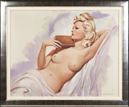 Jean-Dominique van Caulaert, ‘Untitled (Female Nude With Book)’, 1945