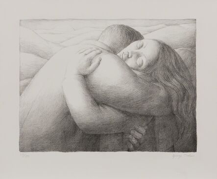 George Tooker, ‘The Lovers, alternatively titled Embrace’, 1982