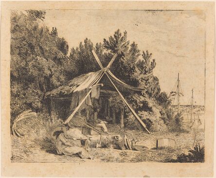 Thomas Stothard, ‘The Camp of Stothard, Blake, Ogleby’, ca. 1780