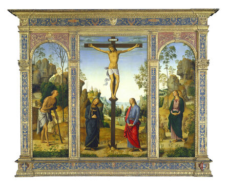 Pietro Perugino, ‘The Crucifixion with the Virgin, Saint John, Saint Jerome, and Saint Mary Magdalene [left panel]’, ca. 1482/1485