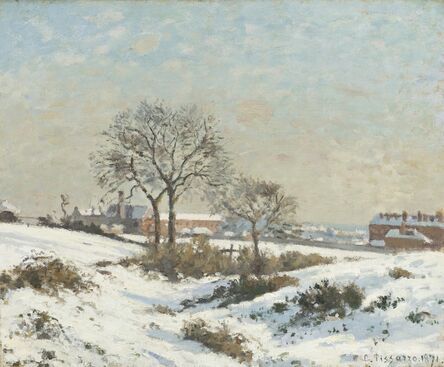Camille Pissarro, ‘Snowy Landscape at South Norwood’, 1871