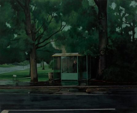 George Shaw (b. 1966), ‘Self Portrait Waiting for a Bus’, 2022
