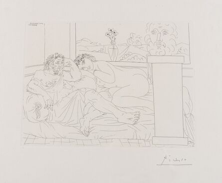 Pablo Picasso, ‘Le Repos de Sculpteur IV (from the Vollard Suite) (Bloch 174)’, 1933