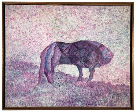 Simon Avissar, ‘Surrealist Beast Oil painting French-Moroccan Israeli Bezalel School Painter’, 20th Century