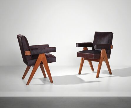 Pierre Jeanneret, ‘Pair of 'Committee' armchairs, model no. PJ-SI-30-A, designed for the High Court, the Assembly and Punjab University administrative buildings, Chandigarh’, 1959-1960