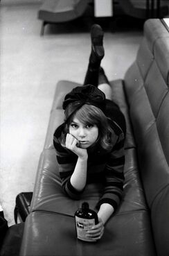 Eric Swayne, ‘Pattie Boyd on Airport Settee’, ca. 1963