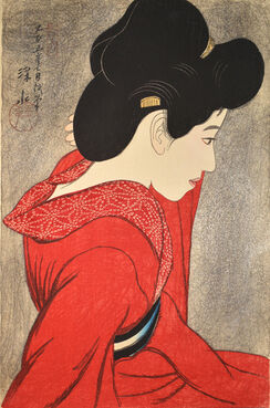 Itō Shinsui, ‘Looking in the Mirror’, 1916