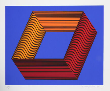 Richard Anuszkiewicz, ‘Untitled - Blue II’, 1991