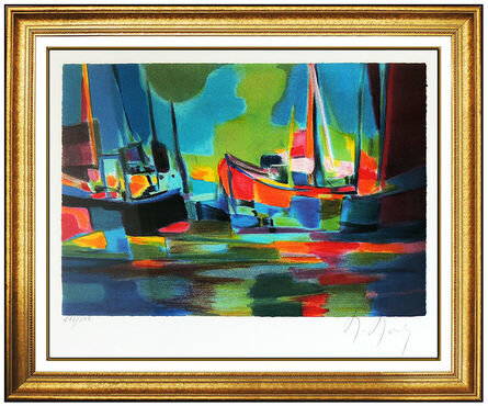 Marcel Mouly, ‘Boats in Harbor’, 20th Century