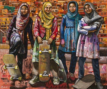 Erin Currier, ‘Kabuli Schoolgirls’, 2017