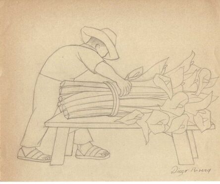 Diego Rivera, ‘Hombre con alcatraces’, 20th Century