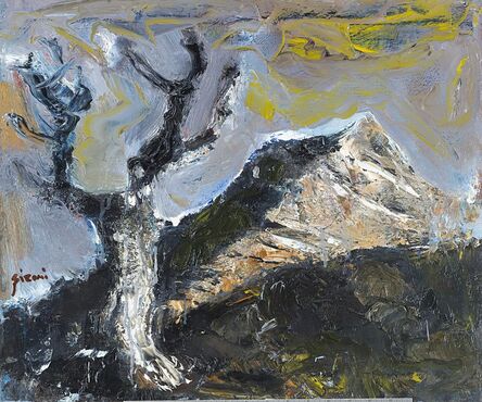 Mario Sironi, ‘Montagna e albero noto come Paesaggio alpino’, 1953 ca.