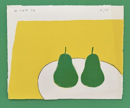 William Scott (1913-1989), ‘Two Green Pears ’, 1974
