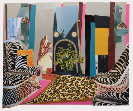 Mickalene Thomas, ‘Interior: Zebra with Two Chairs and Funky Fur’, 2014