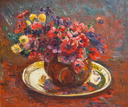 George-Daniel de Monfreid, ‘Floral Still Life and Brass Platter’