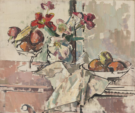 Herbert Barnett, ‘Still Life with Fruit and Flowers’, Early 1950s 