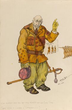 Arthur Szyk, ‘C'est pourtant bien moi qui suis reconnu par les Etats Unis!’, 1941