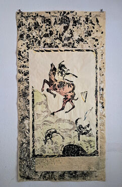 Shahryar Hatami, ‘"Third leg" No1 (Inspired by the story of Bahram V and Azadeh from Ferdowsi's Shahnameh’, 2024