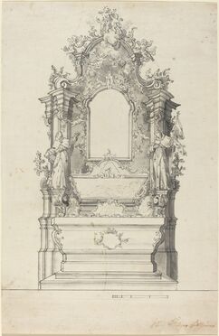Veit Königer, ‘Rococo Altar with a Reliquary Tomb’, 1760s