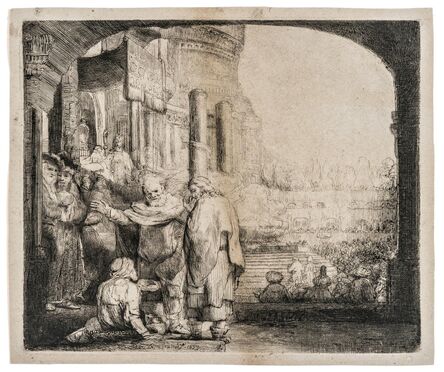 Rembrandt van Rijn, ‘Peter and John Healing the Cripple at the Gate of the Temple’, 1659