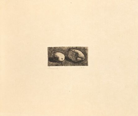 Giorgio Morandi, ‘Natura morta con pane e limone’, 1921