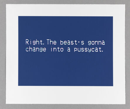 Sharon Hayes, ‘The Nature of the Beast, Pussycat’, 2019