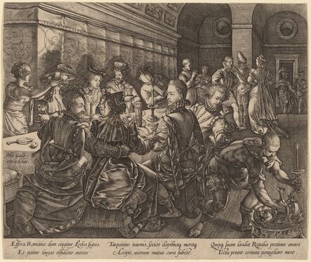Hendrik Goltzius, ‘Banquet at the House of Tarquinius’, ca. 1578