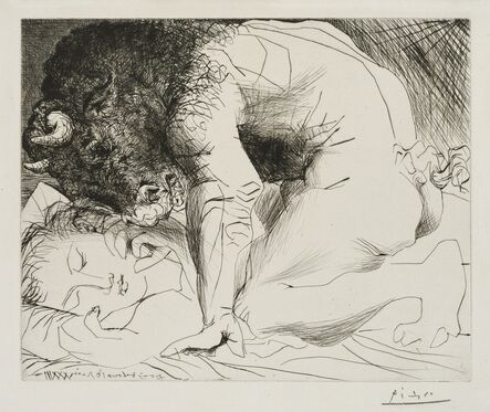 Pablo Picasso, ‘'Minotaure caressant du Mufle la Main d'une Dormeuse' from the 'Suite Vollard'’, 1933-1934