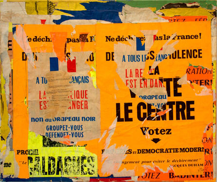 Jacques Villeglé, ‘Sèvres-Babylone – Ne déchirez pas la France’, 8 août 1968