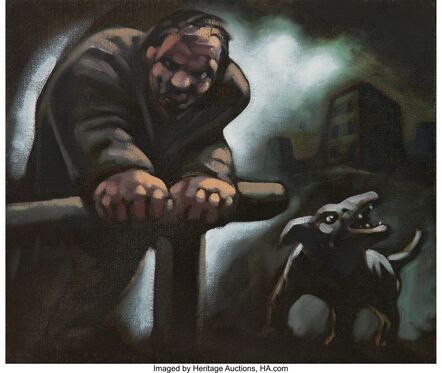 Peter Howson, ‘Untitled (Man and dog)’