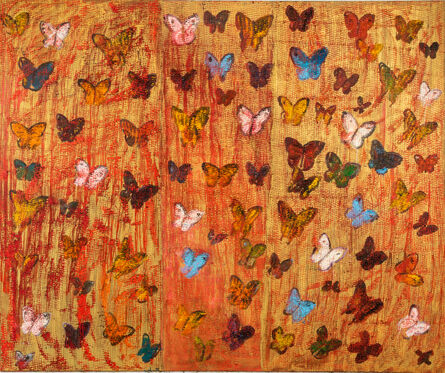 Hunt Slonem, ‘Red Butterflies Bayou Teche’, 2006