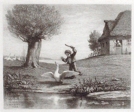 William Morris Hunt, ‘The Goose Boy’, 1858