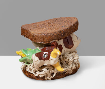 David Gilhooly, ‘Corned Beef on Rye with Cow and Kraut’, ca. 1981