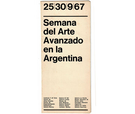 Noemi Escandell, ‘Semana del Arte Avanzado en la Argentina’, 1967