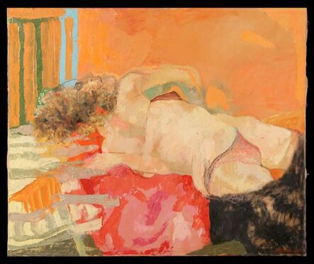 Ugo Attardi, ‘‘Nudo femminile sdraiato’’, 1966