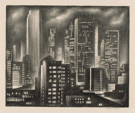 Howard N. Cook, ‘NEW YORK NIGHT (D. 162)’, 1931