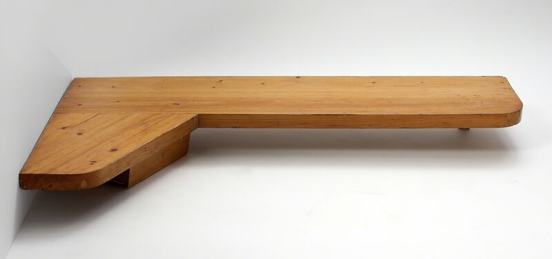 Charlotte Perriand, ‘Wall Mounted Corner Writing Table With Drawer’, ca. 1960, Design/Decorative Art, Pine, Maison Gerard