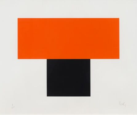 Ellsworth Kelly, ‘Red-Orange Over Black’, 1970