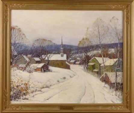Camillo Adriani, ‘Winter Village with Church’, ca. 1940
