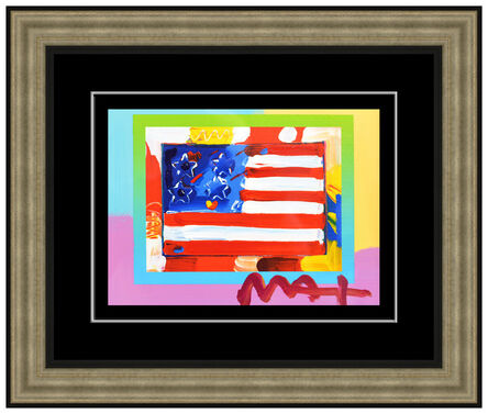 Peter Max, ‘Flag With Heart’, 2015