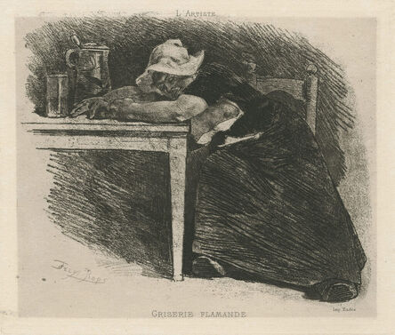 Félicien Rops, ‘Dimanche oder Griserie flamande. Sonntag’, 19th century