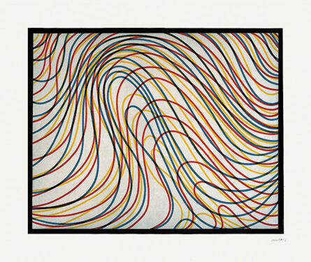 Sol LeWitt, ‘Wavy Lines with Black Border’, 1997