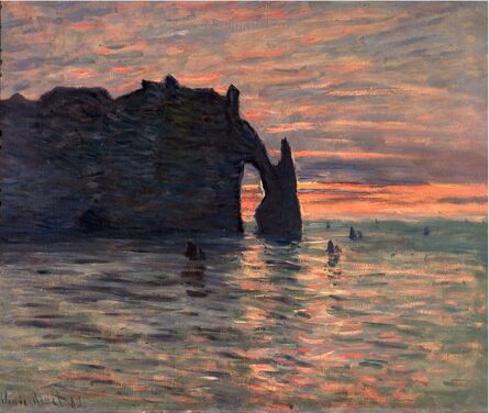 Claude Monet, ‘Sunset at Étretat’, 1883